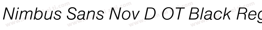 Nimbus Sans Nov D OT Black Regular字体转换